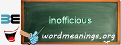 WordMeaning blackboard for inofficious